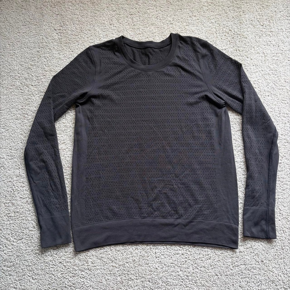 Black Lululemon Breeze By Long Sleeve Shirt